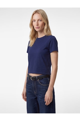Koton Regular Fit Pamuklu Kısa Kollu Bisiklet Yaka Basic Tişört Lacivert 6sak60004ek