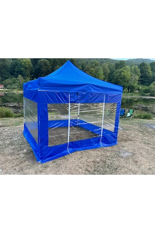 3x3 M 30 Mm Gazebo Tente Kış Bahçesi Mavi