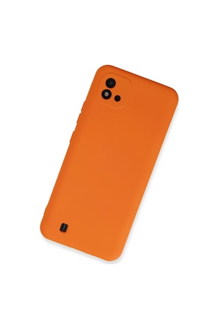 Newface - 433 - Realme C11 2021 Kılıf Nano İçi Kadife Silikon - Csmo-tex - - Turuncu