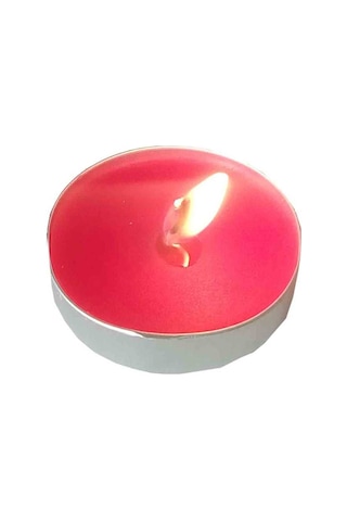 Tea Lights Kırmızı Mum 5 Li 1 Paket Çok Renkli