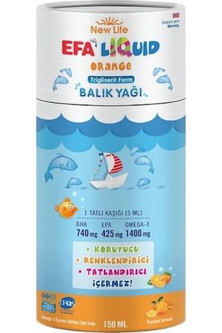 Efa Portakallı Balık Yağı Şurubu 150ml