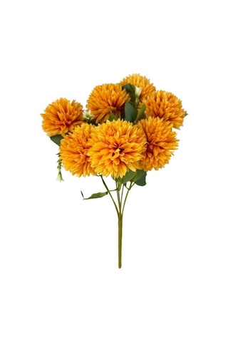 Yapay Çiçek Krizantem Beyaz Renk Kartopu Büyük Boy 7 Toplu 40cm Somon