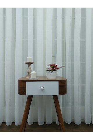 Evdepo Home Kullanıma Hazır Keten Tül Perde (540841891)