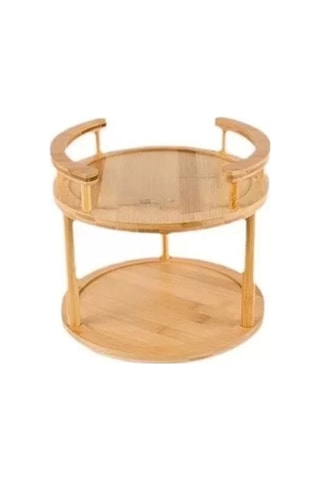 Mien Men820 Bambu İki Katlı Döner Stand Çok Renkli