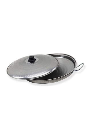 Krom-paslanmaz Kavurma Sacı Kapaklı. (35 CM)