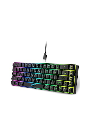 Maiyame Taşınabilir 68 Tuşlu Rgb Oyun Klavyesi, Ergonomik Tasarım, Siyah/beyaz Seçenekli, Usb Bağlantılı