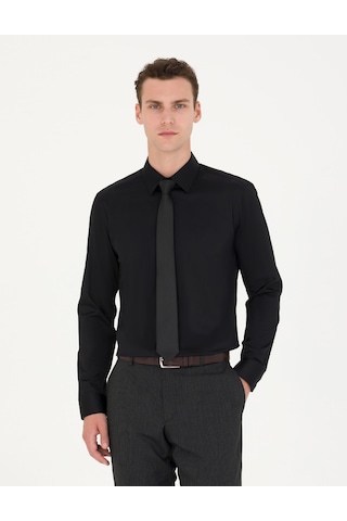 Pierre Cardin Erkek Siyah Basic Gömlek 50277147-vr046 Siyah