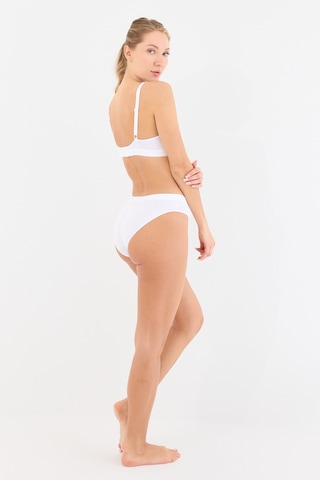 Naphor Touch Beyaz Yüksek Bel Slip Külot Gri