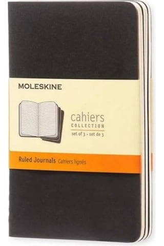 Moleskine Çizgili Cahier Not Defteri 3 Lü Set L Boy Siyah