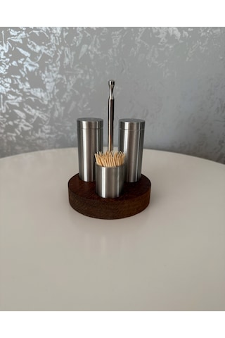 Tuzluk Seti Yuvarlak 304 Kalite Paslanmaz Çelik Çelik