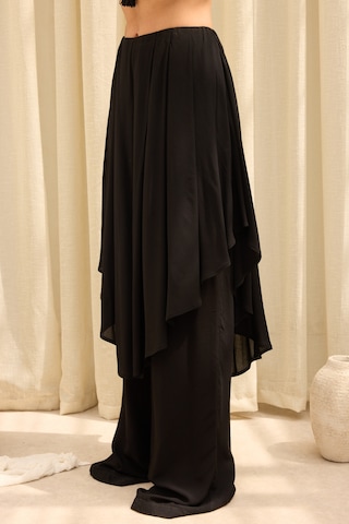 Mai Collection Marina Etek Detaylı Siyah Pantolon Takım