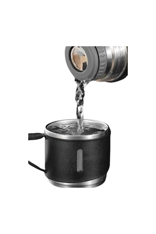 Hubrendy Tekno Termos Seti Paslanmaz Çelik 3 Bardaklı Vakumlu Termos Set 500 Ml 12 Saate Kadar Isı K Diğer