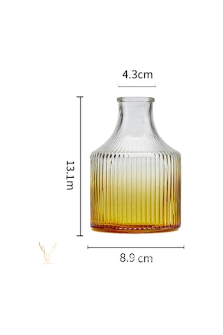 Tomurcuk Sarı Cam Vazo - 13 Cm Sarı