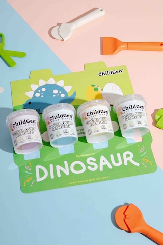 Doğal Oyun Hamuru Ecocup - 125 Grx4 2x4'lü Set - Unicorn/dinozor Çok  Renkli