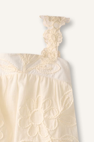 Defacto %100 Pamuk Askılı Brode Ecru Elbise Kız Bebek G9324a526hser134 Ekru-er134