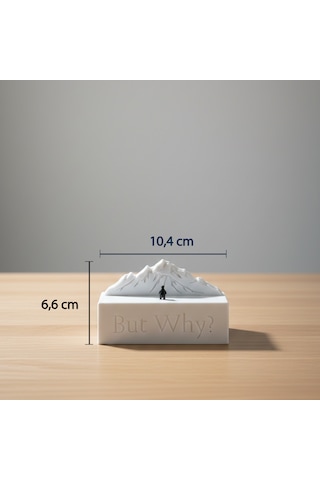 "but Why " Nihilist Penguen Felsefi Ve Mizahi Dekoratif Masaüstü Figürü 10,4x6,6 Cm