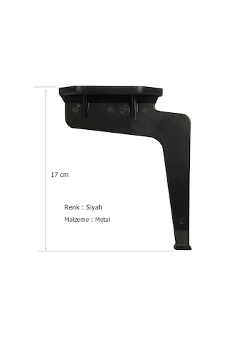 4 Adet Kaz Lüks Mobilya Koltuk Çekyat Ayağı Metal Siyah 17 Cm