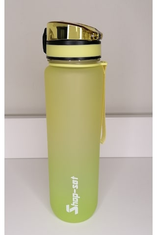 Shop-Set 1000 ML Tritan Motivasyonlu Su Matarası Neon Sarı