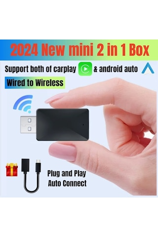 Araç Içi App Android Cihazlar Için 2in1 Usb Mini Carplay Adaptörü