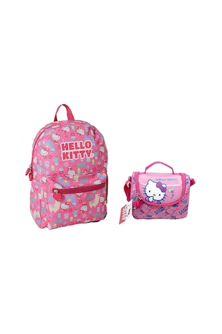 Hello Kitty Anaokulu Çantası Ve Beslenme Çantası Pembe