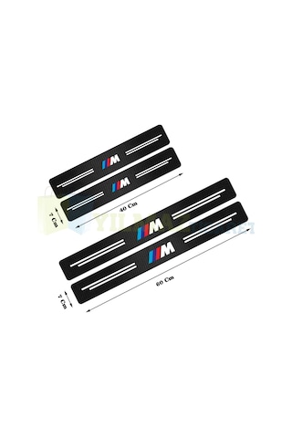 Bmw M Logo  Arma Karbon Kapı Eşiği Koruma Oto Sticker 4 Parça