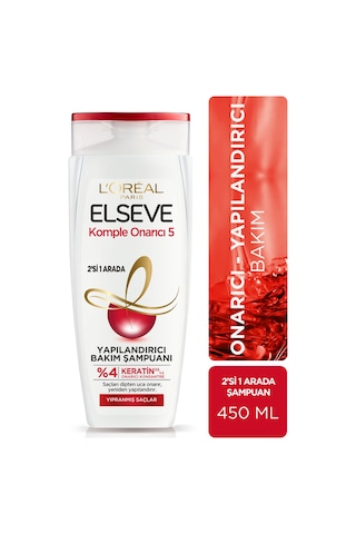 Elseve Komple Onarıcı 5 Yapılandırıcı 2 in 1 Bakım Şampuanı 450 ML