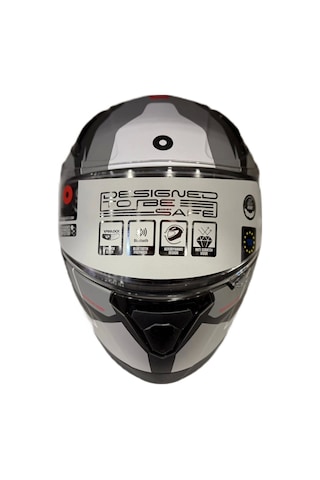 Shiro Katana Sv Orbe Kapalı Kask Mat Gri - Siyah