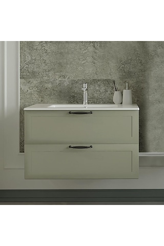 Denko Beyoğlu 85 Cm Mdf Gri Banyo Dolabı Takımı + Boy Dolabı Gri