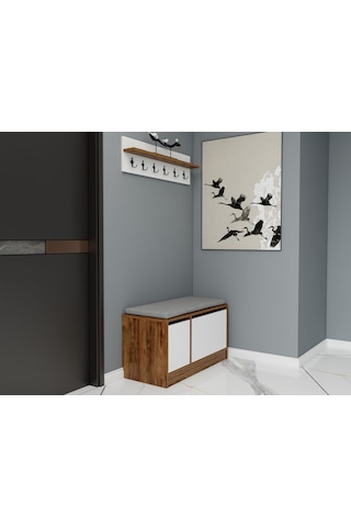 Mira Ayakkabı Dolabı-amalfi Beyaz Renk Kahverengi