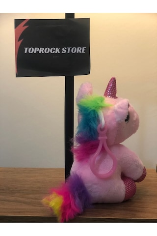 Sevimli Unicorn Peluş Oyuncak Hediyelik Oyuncak Anahtarlık Uyku Arkadaşı 12 Cm PEMBE
