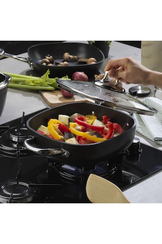 Schafer Gastronomıe 28 CM Master Granit İndüksiyon Basık Tencere