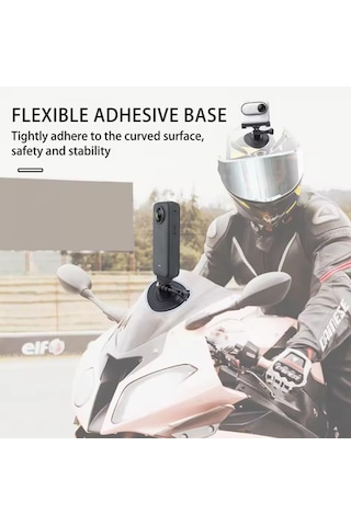 Aksiyon Kamera Yapıs Kanlı Esnek Montaj Aparatı Insta360 X5/x4/ace Pro 2/osmo/ Pocket 3/4 /action 5/ Gopro 13 Siyah