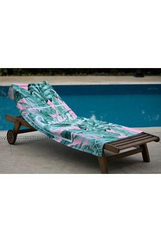 Yorka Design Sweet Summer Yaprak Desenli Plaj Havlusu
