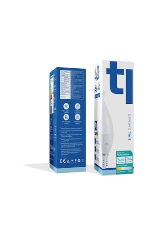 Redeem C37A E14 Mum Ampul, Titreşimsiz, Göz Konforu, 505 Lümen, Soğuk Beyaz, 6500 Kelvin
