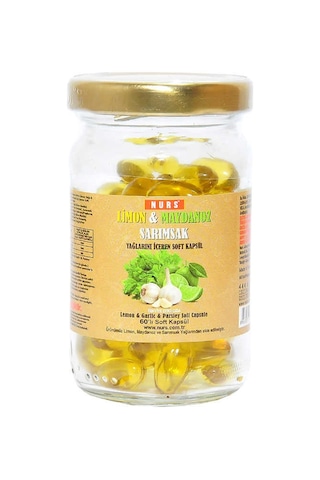 Nurs Limon Maydanoz Sarımsak Kürü Soft Jel 6 x 60 Kapsül