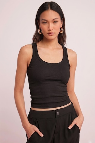 Fit Women Pamuklu Kadın Fitilli Görünümlü Kalın Askılı Basic Atlet 4624-siyah
