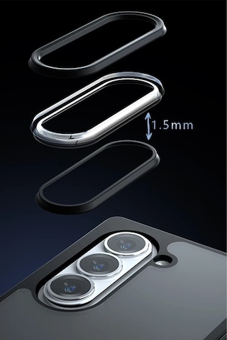Samsung Samsung Uyumlu GalaxyZ Fold 5 Kılıf Blur Fold Magsafe Kapak - Siyah Çok Renkli