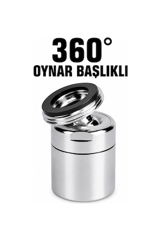 Perlatör Oynar Dış Dişli 360 Musluk Başlığı Su Tasarruflu Hareketli Batarya Ucu Mutfak Banyo