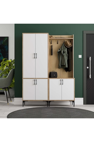 Set 5032-5002 Royal 6 Kapaklı 9 Askılı Portmanto Sepet-yunus-beya