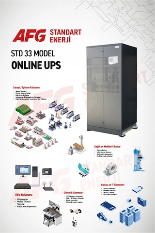 120 Kva Trifaze Online Ups Std 33 Model Kesintisiz Güç Kaynağı