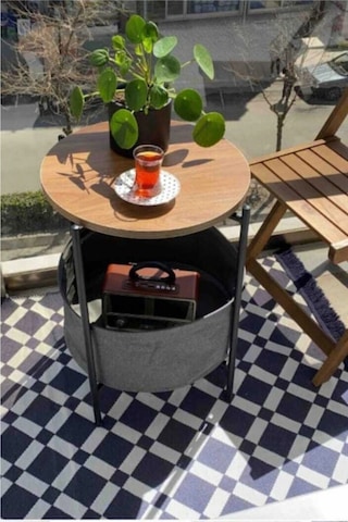Dekoratif Ve Çok Amaçlı Yan Sehpa,orta Sehpa,çiçeklik,kitaplık Siyah Ceviz
