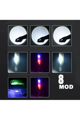 Maoyaya Yüksek Güçlü Şarjlı El Feneri Şarjlı Yeni Nesil El Feneri Watton Wt-609 Gri Gri