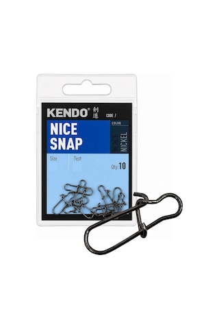 Kendo Nice Snap Siyah Nikel Balıkçı Klips 10'lu Paket No:1 Kendo Nice Snap Siyah Nikel Balıkçı Klips 10'lu Paket No:1