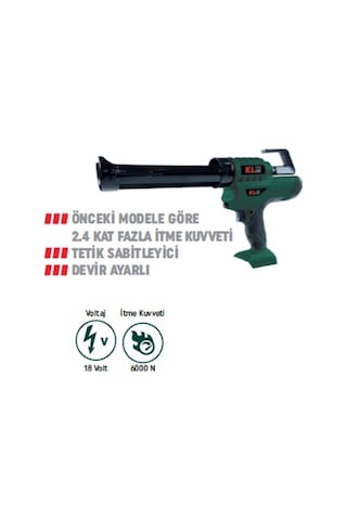 Klpro Klst18e-20 18 Volt 2.0 Ah Çift Akü Akülü Şarjlı Silikon Tabancası