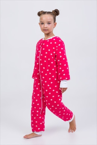 Kız Erkek Çocuk Kalın Elyaf Dolgulu Premium Kalite 2.5 Tog Desenli Uyku Tulumu Fuşya