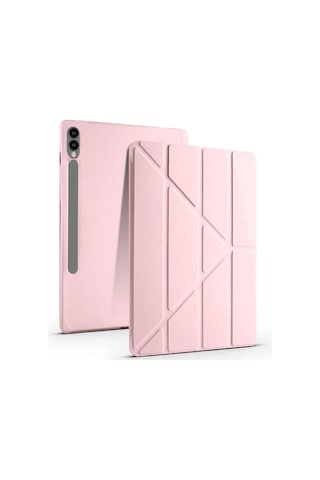Samsung Galaxy Uyumlu Tab S10+ Plus 12.4" Kalem Bölmeli Uyku Modlu Arkası Silikon Kapak Kılıf Kılıf