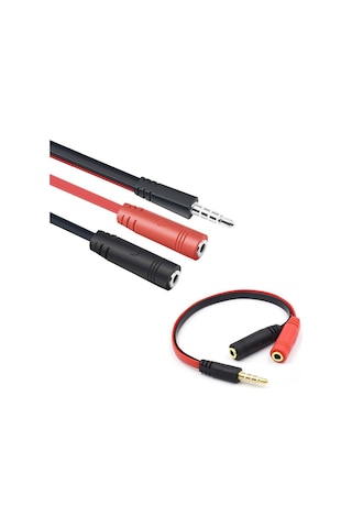 3.5Mm Bilgisayar / Cep Telefonu Kulaklık Mikrofon Ayırıcı Kablo