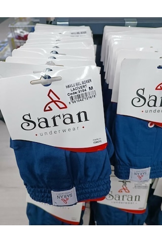 Saran Erkek Havlu Bel Pamuk'lu Boxer 3104 - 10 Adet Lacivert