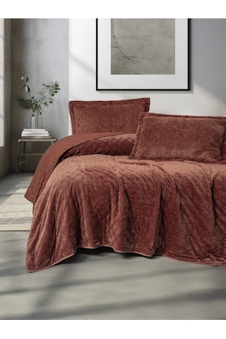 Cotton Box Softnest Çift Kişilik Yatak Örtüsü Boleta Kiremit Kiremit