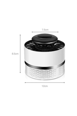 Geeksen Ev İçin Led Işıkli Usb Halka Aracı, Kimyasız 20-50 M² Etki Alanlı Beyaz Küçük Boy Sinek, Mus, Uçan Haşere Tutucu